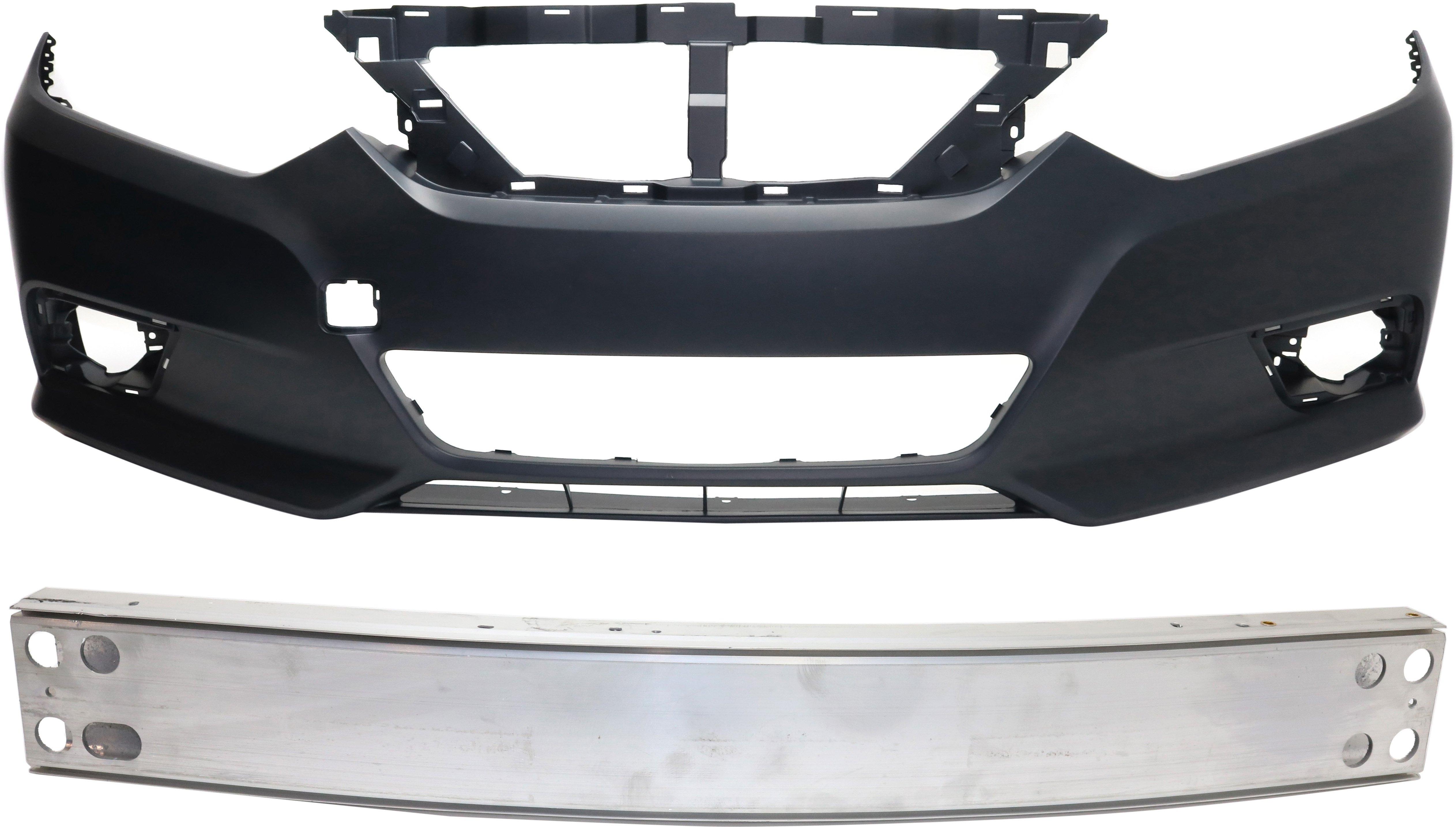 Front Bumper Cover for 2016-2018 Nissan Altima, Primed (Ready to Paint) 2-Piece Kit with Bumper Reinforcement, Replacement