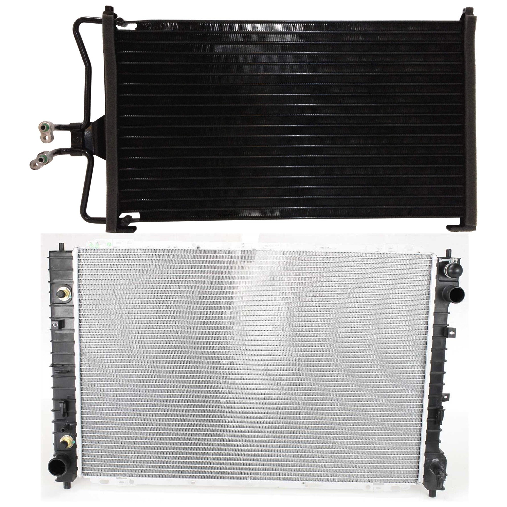 Radiator Kit for Ford Escape / Tribute 2001-2004, Aluminum Core, 6 Cylinder, 3.0L Engine, with Air Conditioning Condenser Replacement