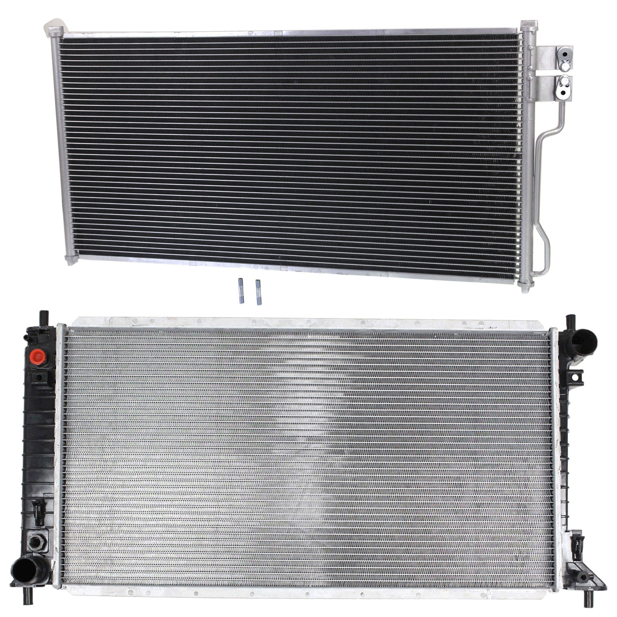 Radiator Kit for Ford Expedition/Navigator 1999-2002, Aluminum Core, 8 Cylinder, 4.6L/5.4L Engine, with Air Conditioning Condenser, Replacement