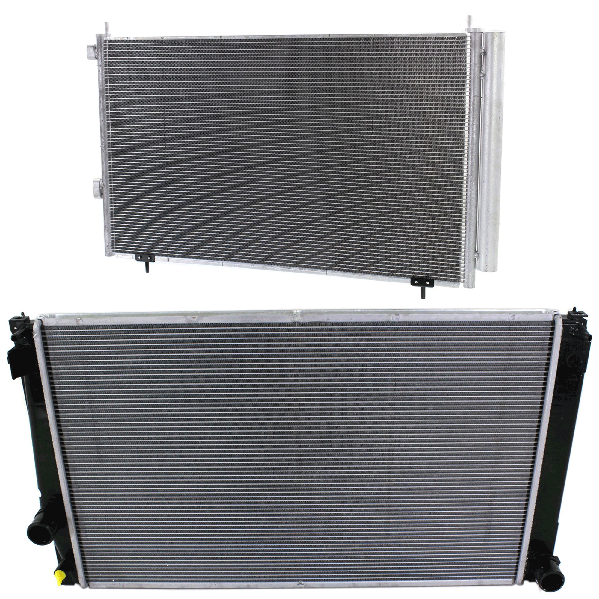 Radiator Kit for Toyota RAV4 2013-2018, Aluminum Core, 4 Cylinder, 2.5L Engine, with Air Conditioning Condenser, Replacement