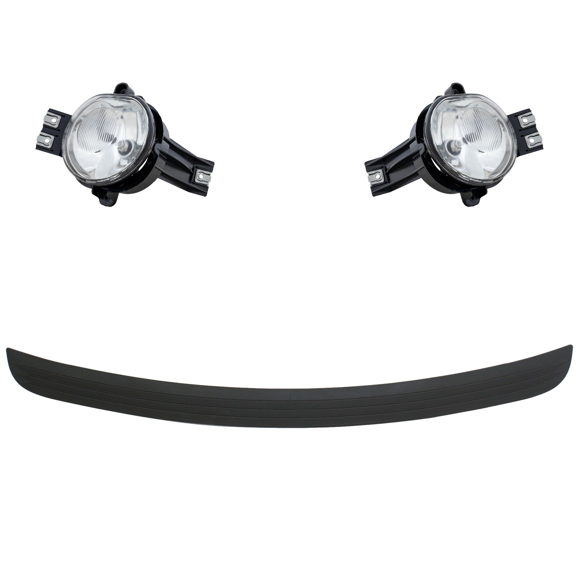 Fog Light Assembly for Dodge Ram 1500 (2002-2005) / Ram 3500 (2003-2005), Right (Passenger) and Left (Driver), 3-Piece Kit, Replacement