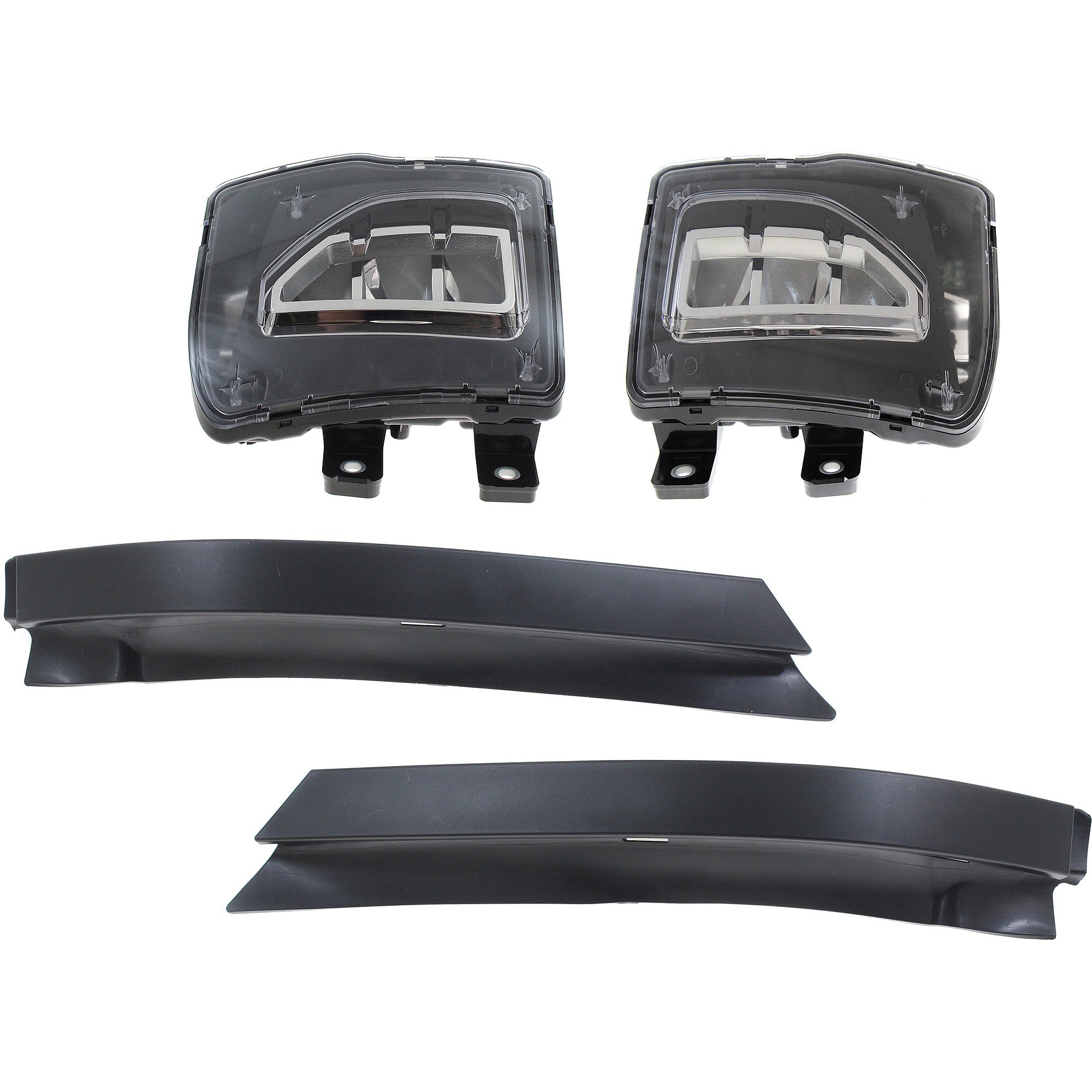 Fog Light Assembly Kit for Chevrolet Silverado 1500 (2016-2018) / Silverado 1500 LD (2019-2019), Right (Passenger) and Left (Driver), 4-Piece kit, Replacement