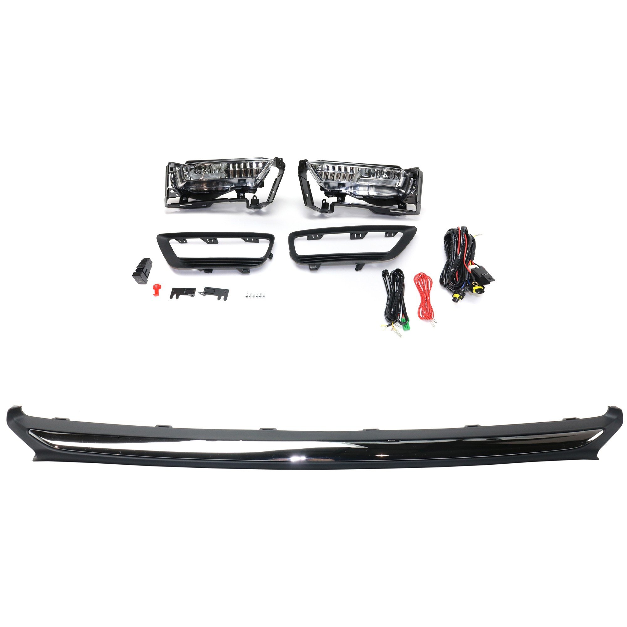 Fog Light Assembly for 2013-2013 Honda Accord, Right (Passenger) and Left (Driver) Sides, 2-Piece Kit, Halogen, with Valance - Replacement 