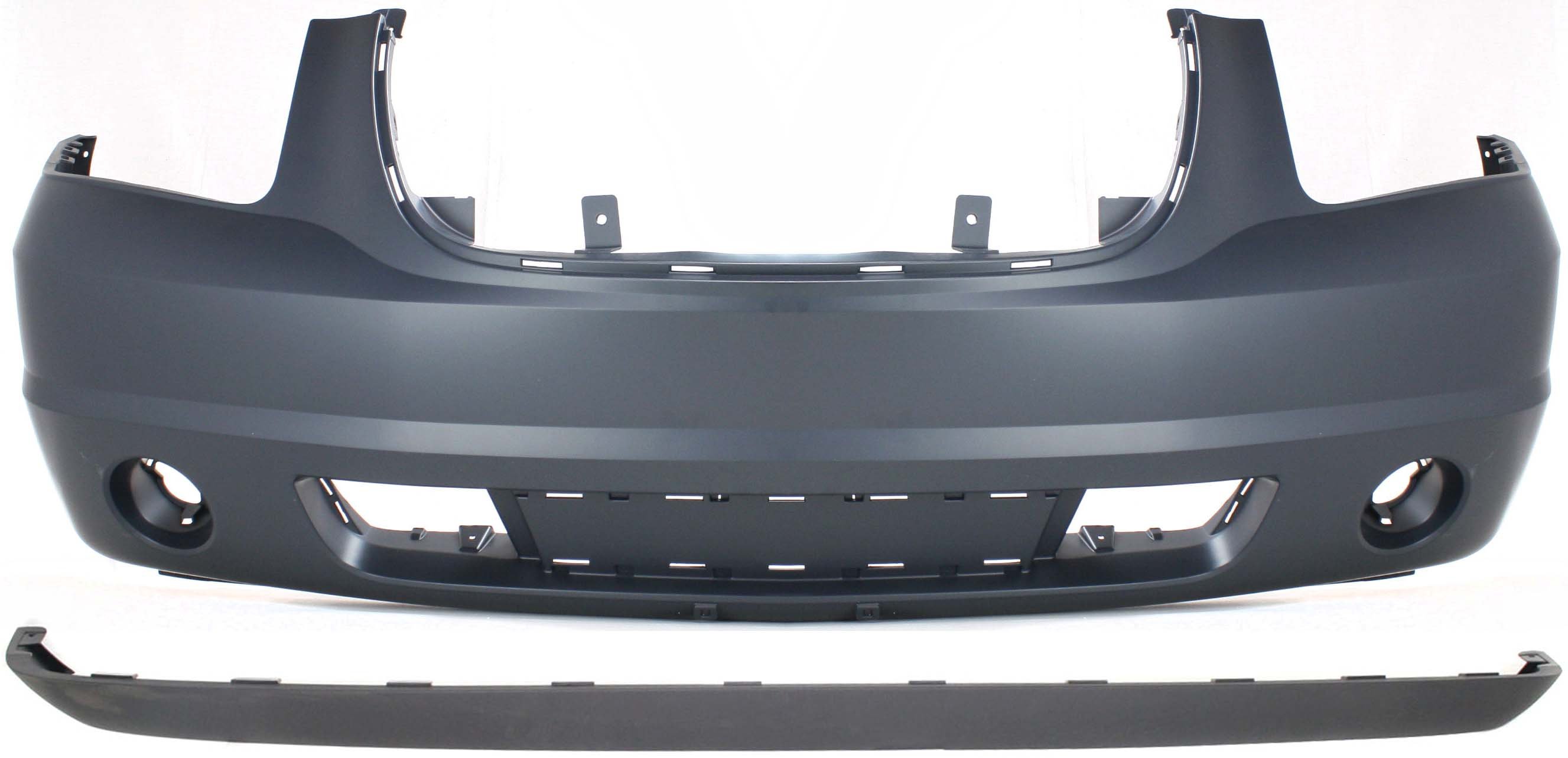Front Bumper Cover for GMC Yukon 2007-2014, 2-Piece kit with Lower Air Deflector, Replacement