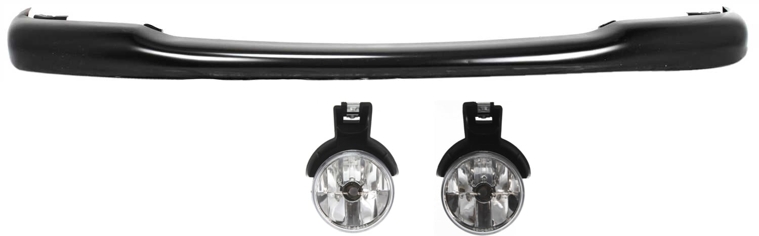 Front Bumper 3-Piece Kit with Fog Lights for Dodge Dakota 1997-2000 / Durango 1998-2000 Replacement