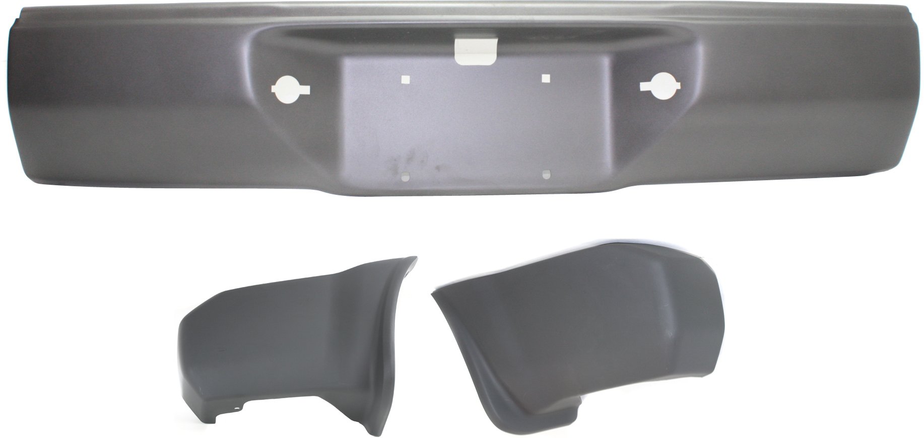 Rear Bumper 3-Piece Kit with Bumper Ends for NISSAN XTERRA 2000-2004 Replacement
