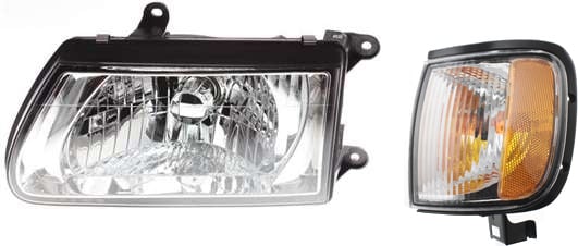 Headlight Assembly for Honda Passport/Rodeo 2000-2002, Left (Driver) Side, Halogen, 2-Piece Kit with Corner Light, Replacement