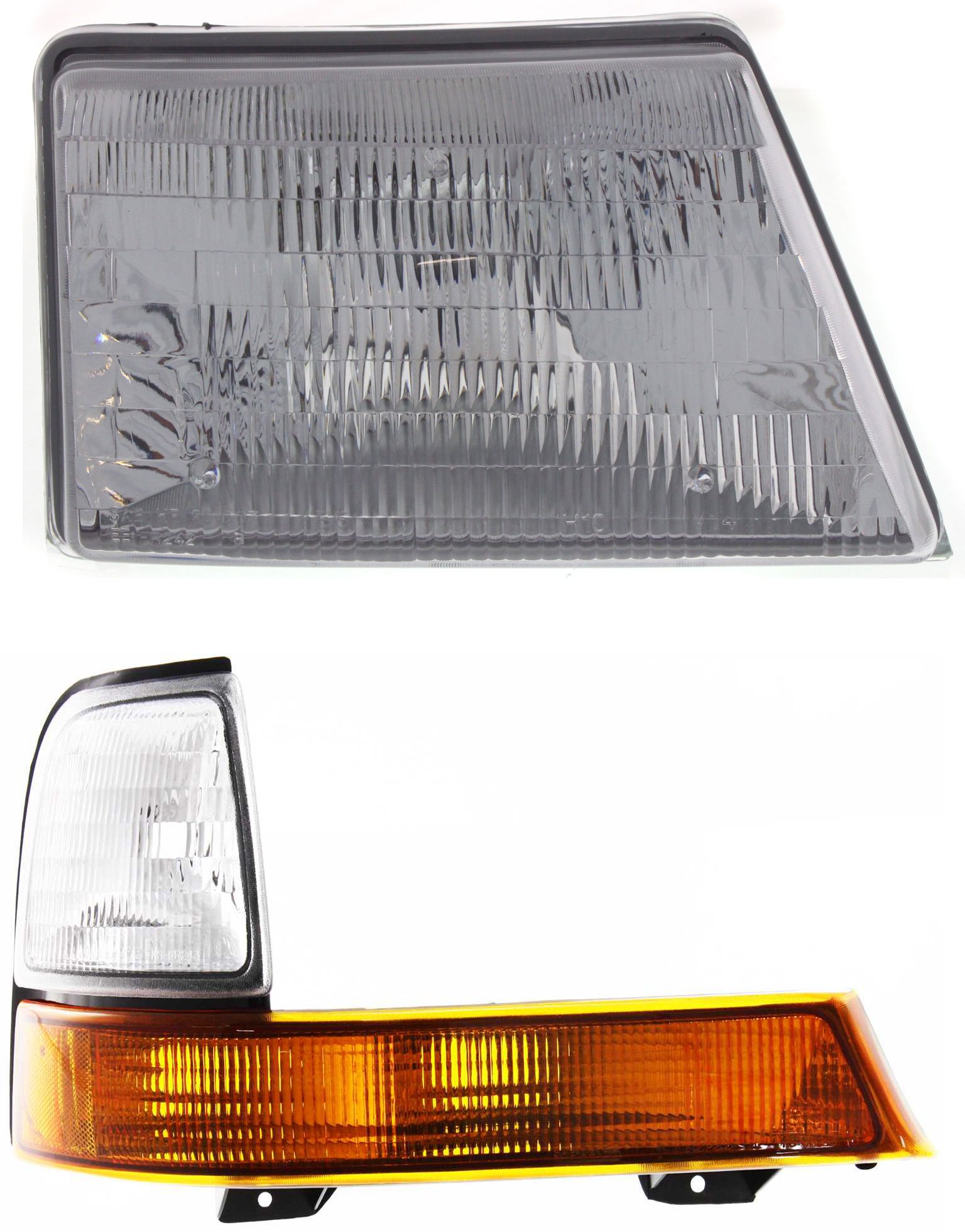 Headlight Assembly for Ford Ranger 1998-2000 Right (Passenger) Side, Halogen, 2-Piece Kit with Corner Light, Replacement