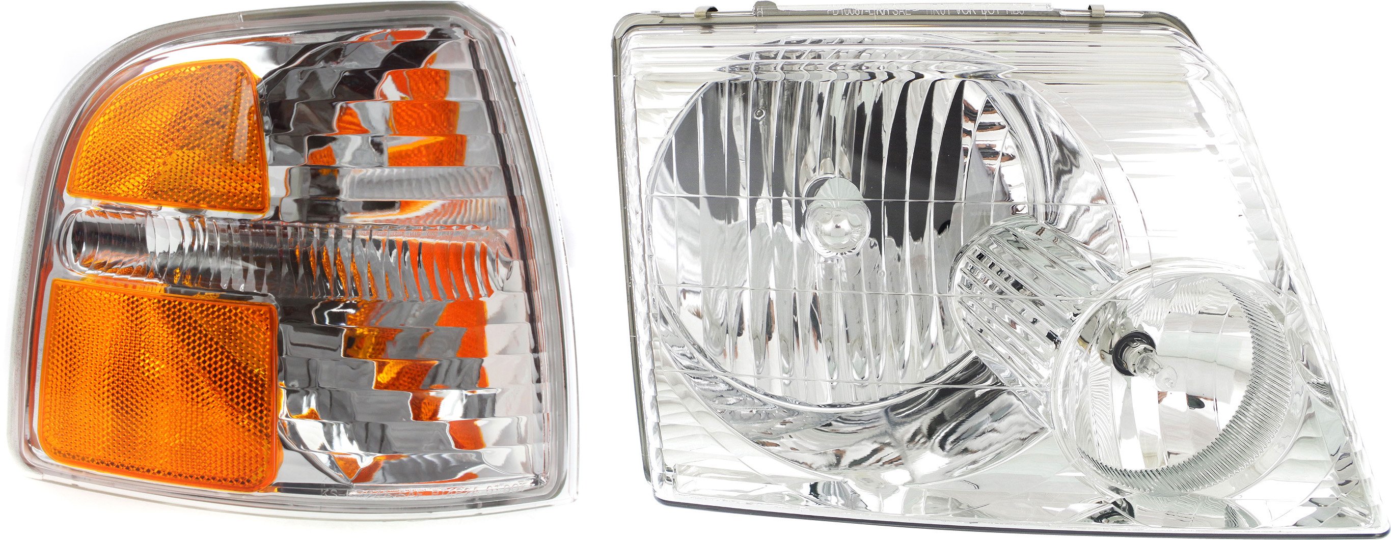 Headlight Assembly for 2004-2005 Ford Explorer, Right (Passenger) Side, Halogen, 2-Piece Kit with Corner Light Replacement