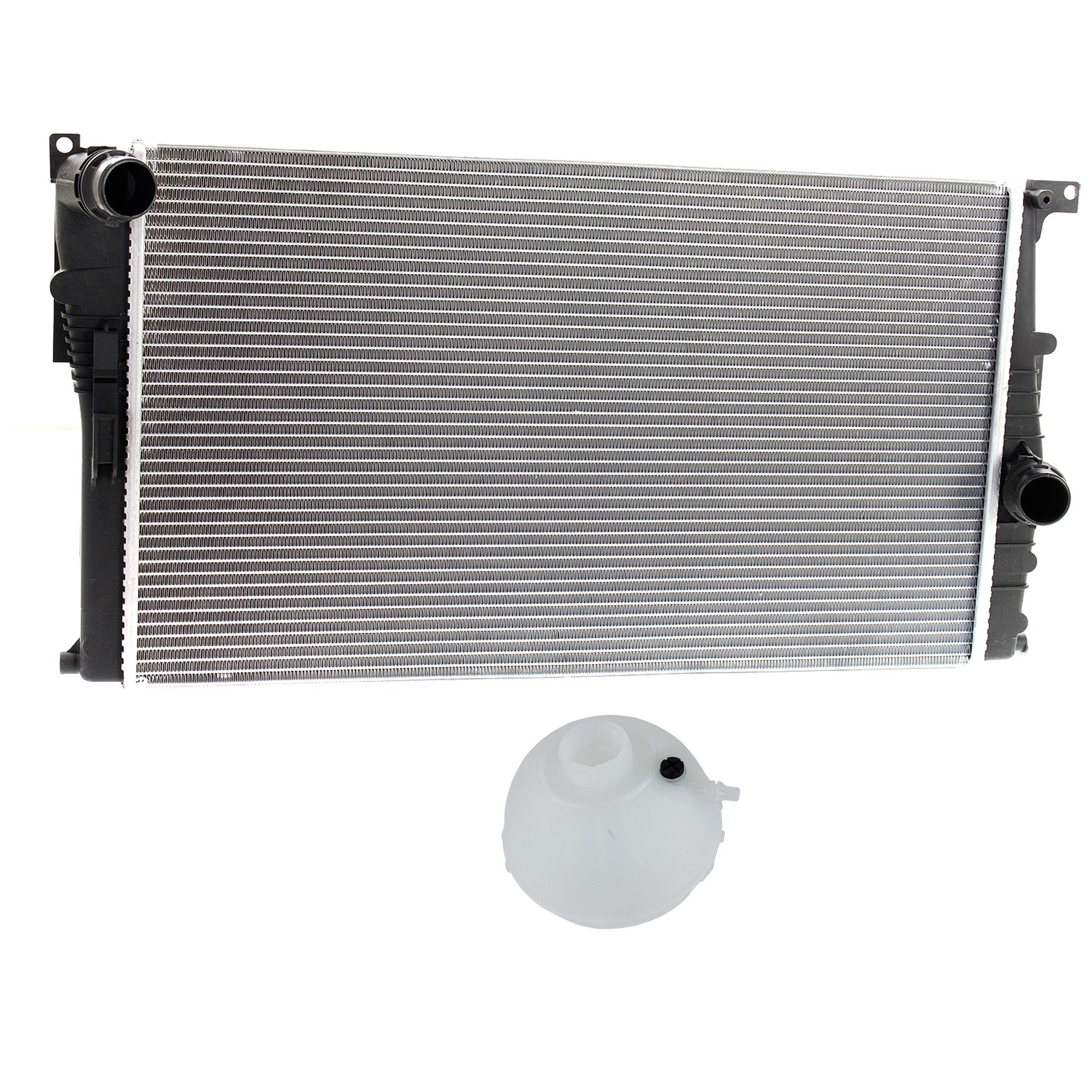 Radiator for BMW 3-Series 2012-2016, 2-Piece Kit with Coolant Tank, 4 Cylinder, 2.0 Liter - Replacement Models: for 320i, 328i, 335i, 340i, M3.