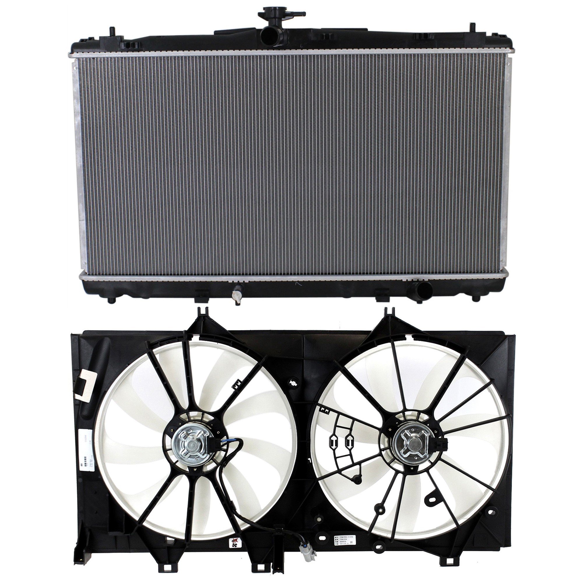 Radiator and Fan Kit for Toyota Camry 2012-2017, 2-Piece Kit, 4 Cylinder, 2.5L Replacement