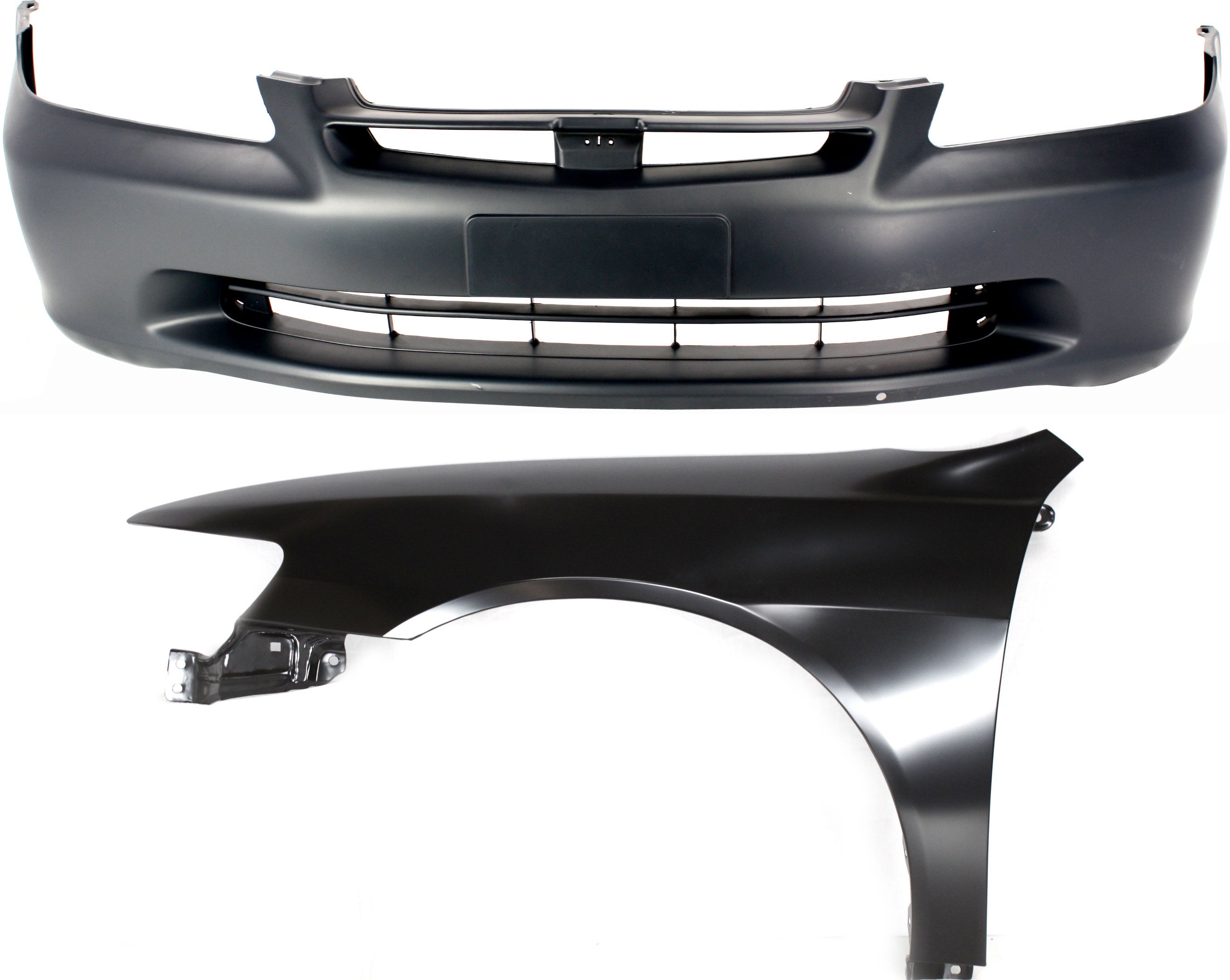 Front Bumper Cover and Front Fender for 1998-2000 Honda Accord, 2-Piece Kit, Left (Driver) Side Replacement