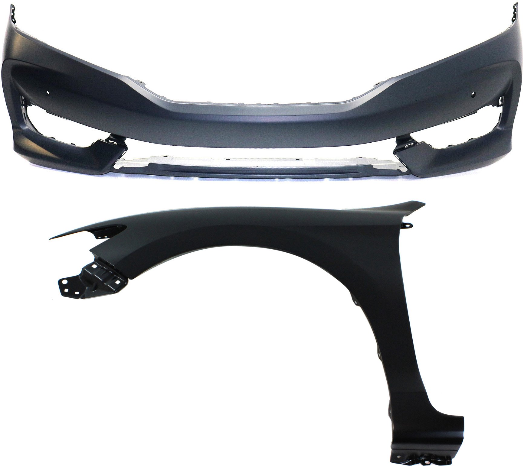 Front Fender for Honda Accord 2016-2017, Left (Driver), 2-Piece Kit Includes Bumper Cover Replacement
