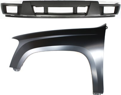 Front Fender Left (Driver) for Chevrolet Canyon/Colorado 2004-2012, 2-Piece Kit, Includes Bumper Cover Replacement