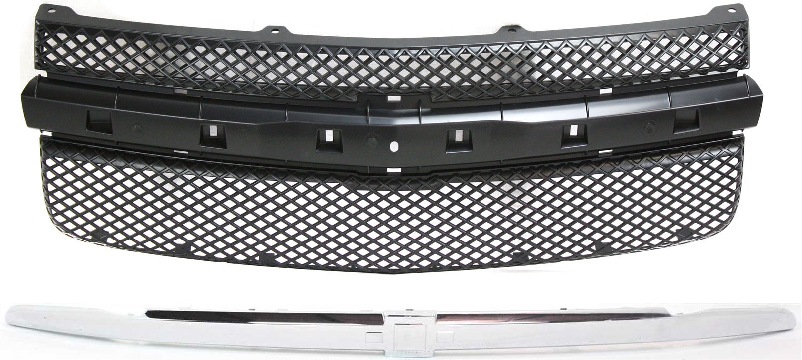 Grille Trim and Assembly Kit for 2008-2009 Chevrolet Equinox, 2-Piece Replacement Set