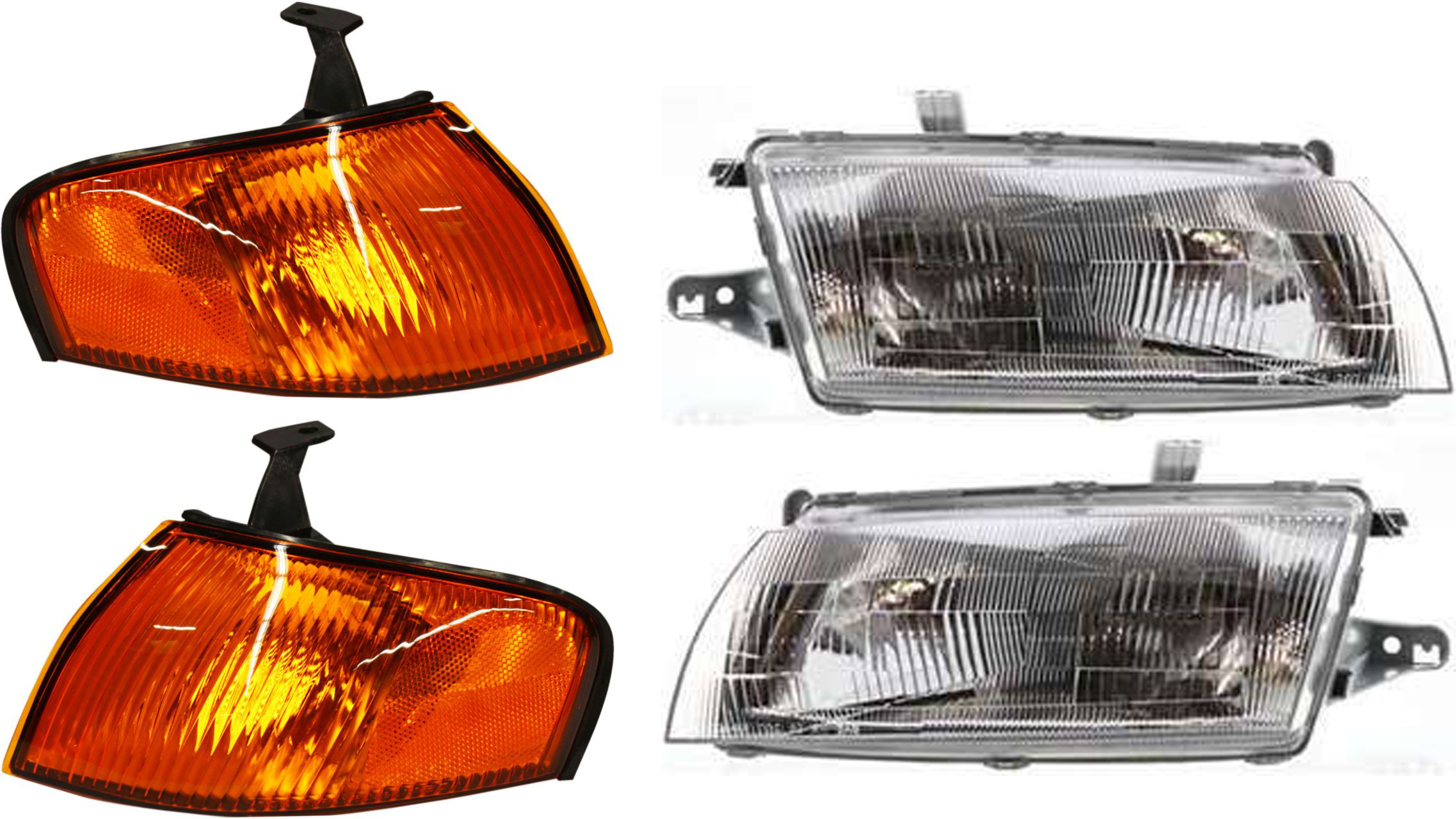 Headlight Kit for Mazda Protege 19971998, Right (Passenger) and Left