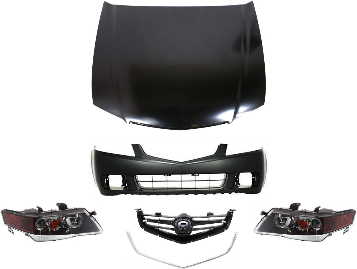 Hood Panel for 20042005 Acura TSX, 6Piece Kit, Primed (Ready to Paint