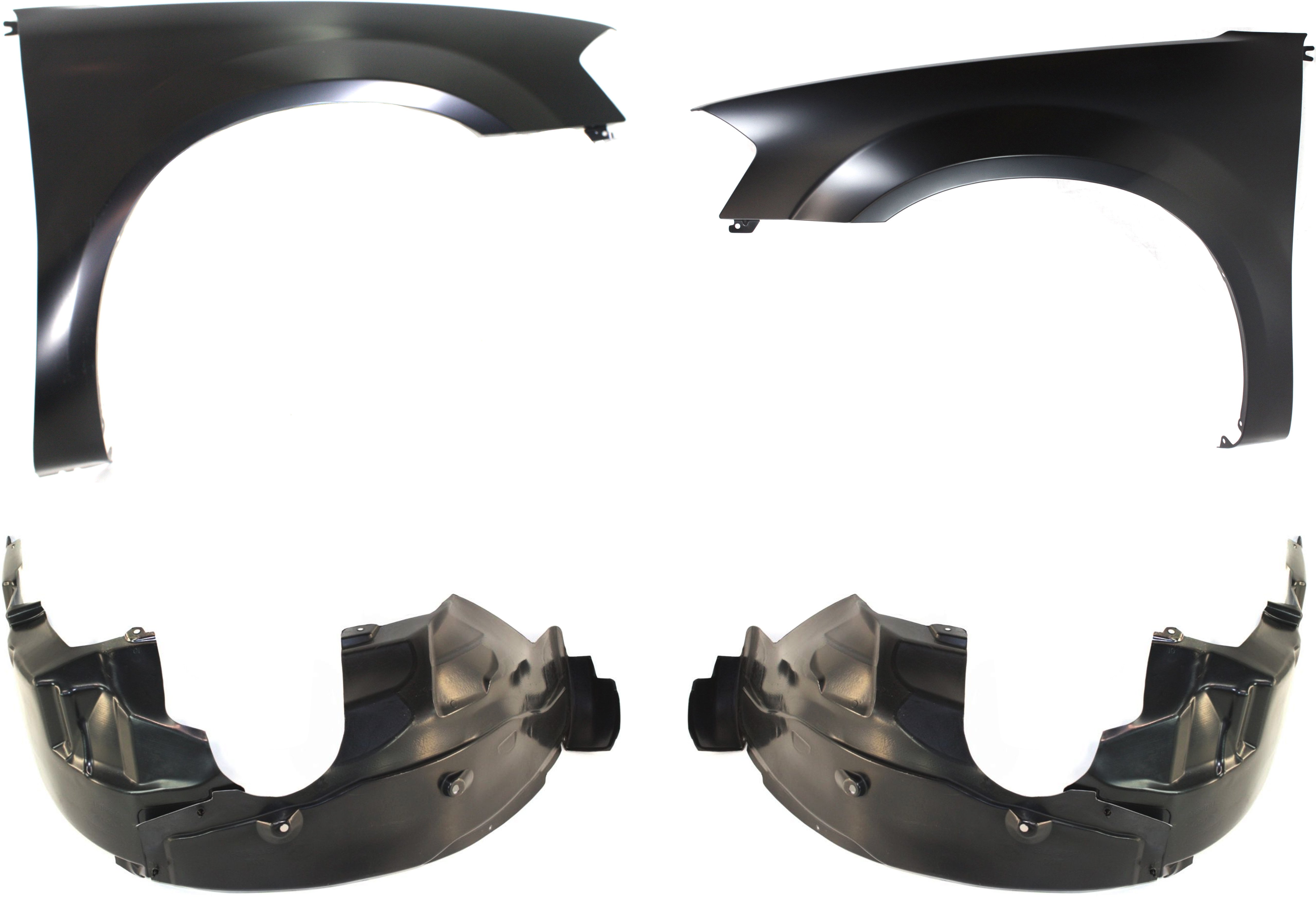 Front Fender Kit for Dodge Avenger 2008-2010, Right (Passenger) and Left (Driver), 4-Piece with Fender Liners Replacement