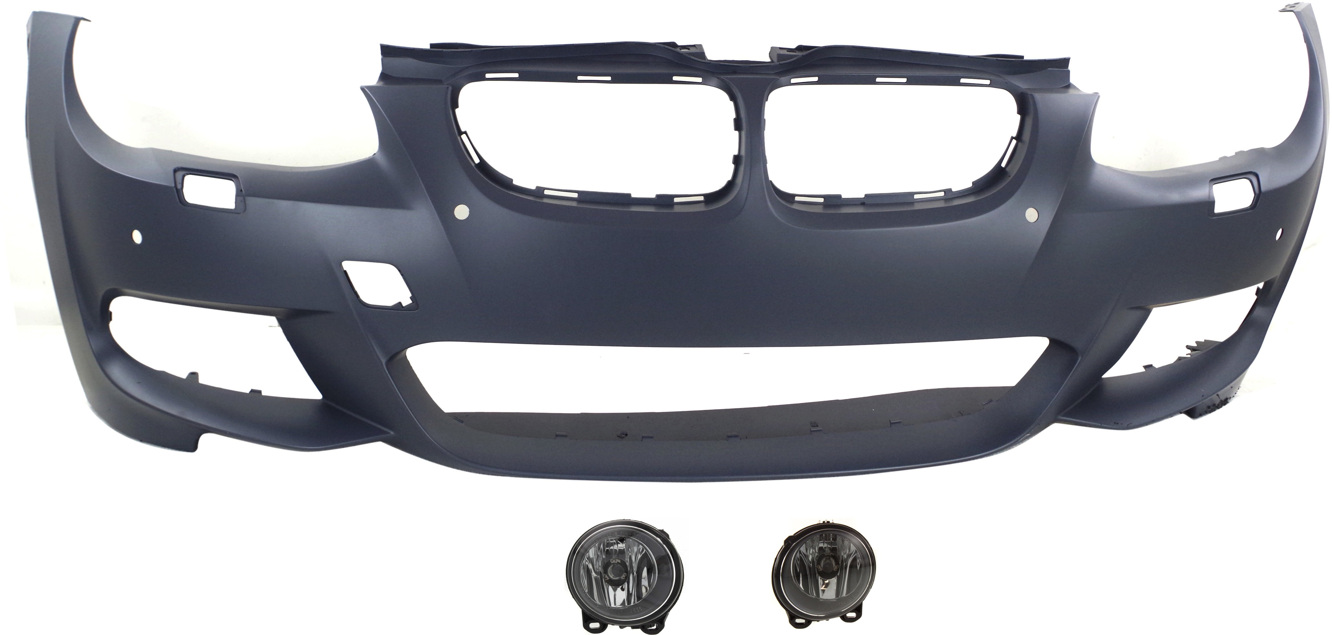 Front Bumper Cover for BMW 3-Series 2011-2013, 3-Piece Kit with Fog Lights, Replacement - Fits Models: for 320i, 325i, 328i, 330i, 335i