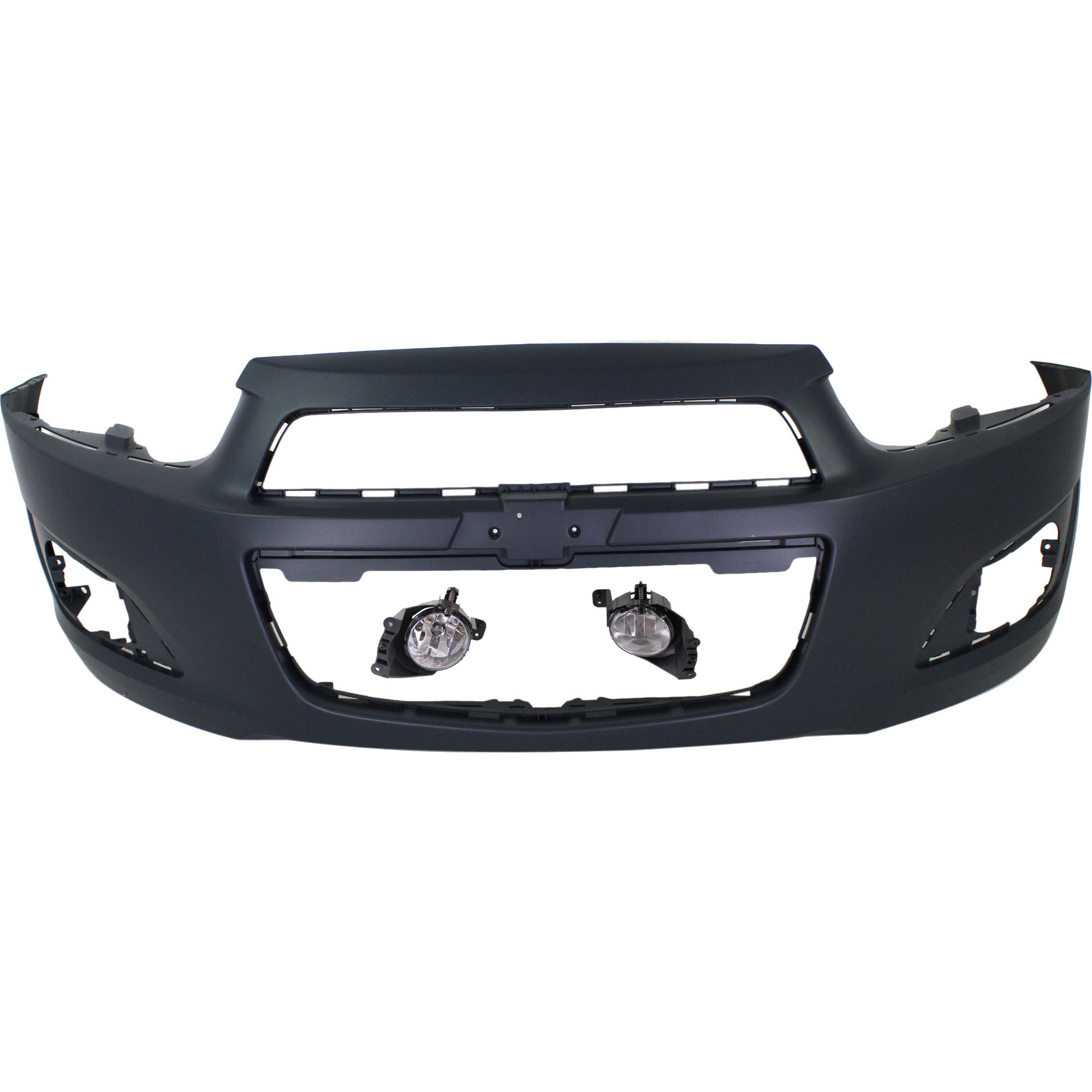 Front Bumper Cover for Chevrolet Sonic 2012-2016, 3-Piece Kit with Fog Lights, Replacement