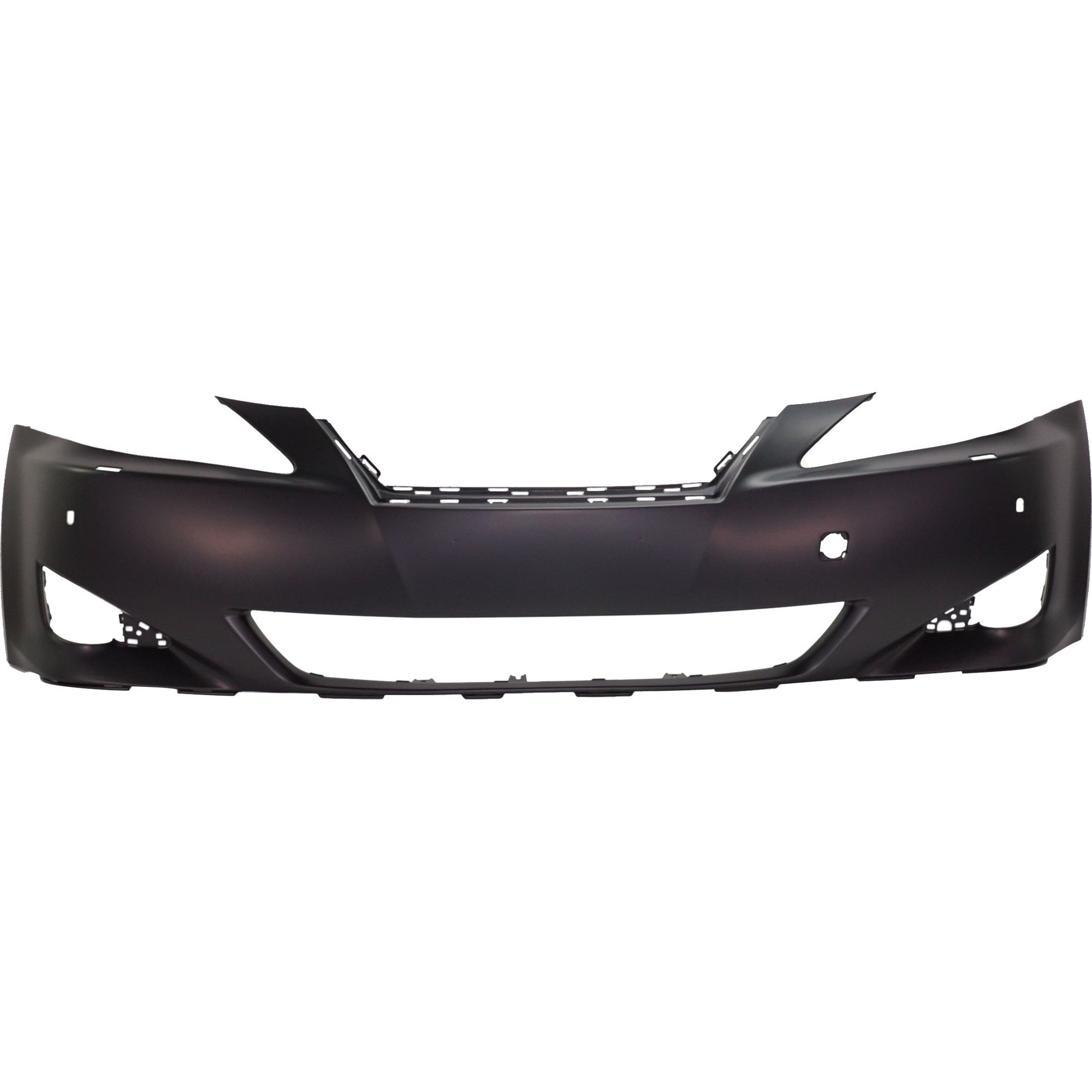 Front Bumper Cover for Lexus IS250/IS350 (2006-2008), Primed (Ready to Paint), with Headlight Washer Holes and Pre-Collision System, Replacement