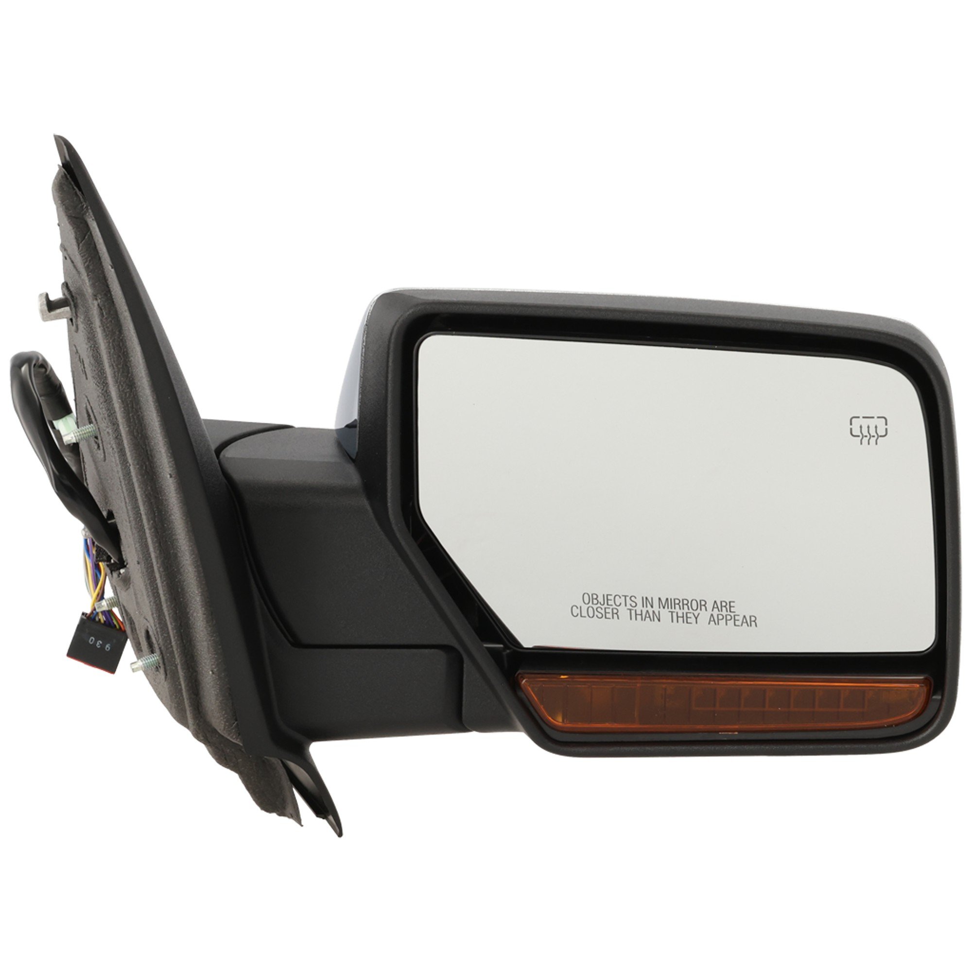 Power Folding Heated Mirror for Ford Expedition/Lincoln Navigator 2007-2008, Right (Passenger), Chrome, with In-housing Signal Light and Memory, Non-Towing, without Auto Dimming and Blind Spot Detection, Replacement