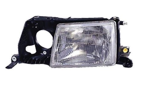 Front Headlight Assembly for 1993 - 1994 Lexus LS400, Right (Passenger) Side with Fog Light, Composite,  8111050061, Replacement