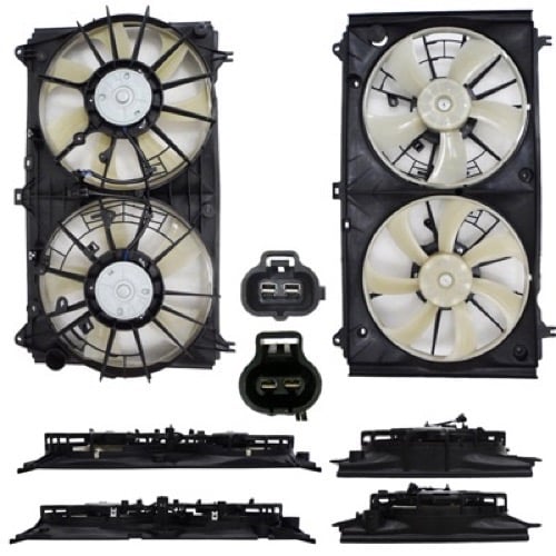 Radiator Cooling Fan Assembly for 2008-2011 Lexus GS460 4.6L V8, Engine Cooling Fan Assembly with Motor, Blade, Shroud; OEM part: 1671138130-PFM, Replacement