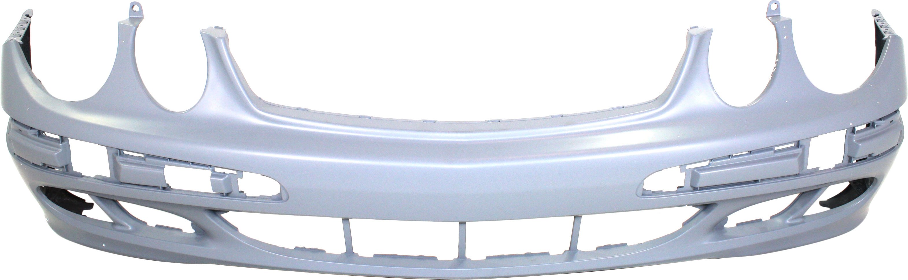 Front Bumper Cover for Mercedes-Benz E-Class 2003-2006, Primed (Ready to Paint), without Headlight Holes, without AMG Styling Package, without Avantgarde Package, 211 Chassis, Replacement