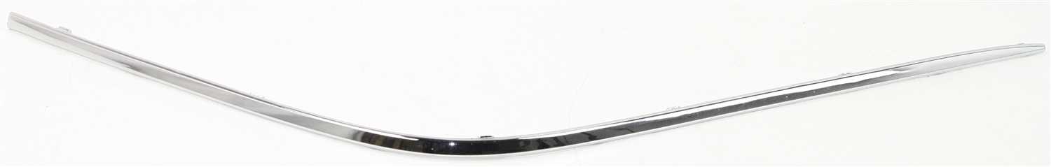 Front Bumper Cover Molding for Mercedes E-CLASS (210 Chassis) 2000-2002, Right (Passenger) Side, Mounts on Impact Strip, Plastic, Chrome, Replacement