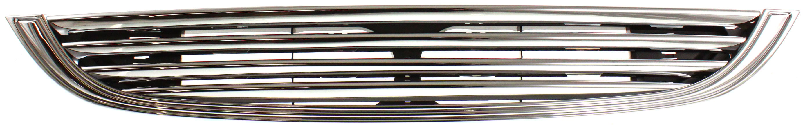 Grille for COOPER 2002-2004 Base Model, Chrome Shell/Painted Black Insert Plastic, without Ground Effects, Replacement