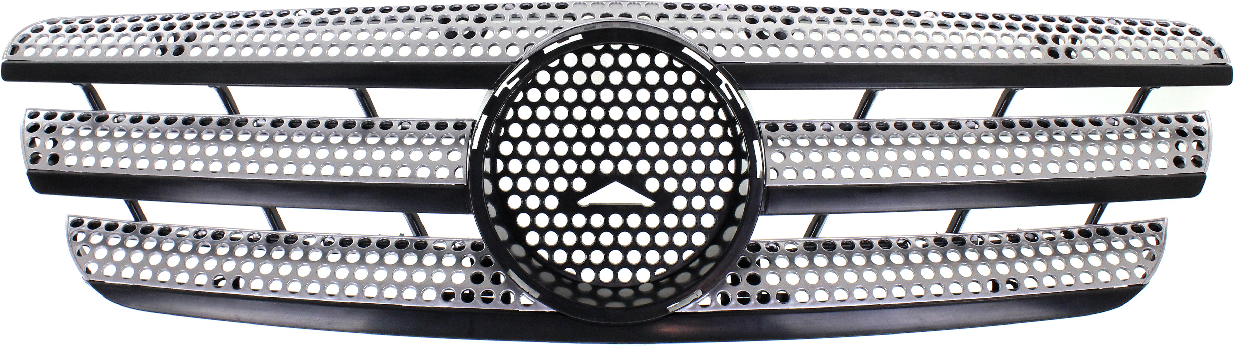 Silver Shell and Insert Grille for ML-Class 2002-2005, Fits 2002-2004 with Inspiration Edition and 2005 with Special Edition, Replacement
