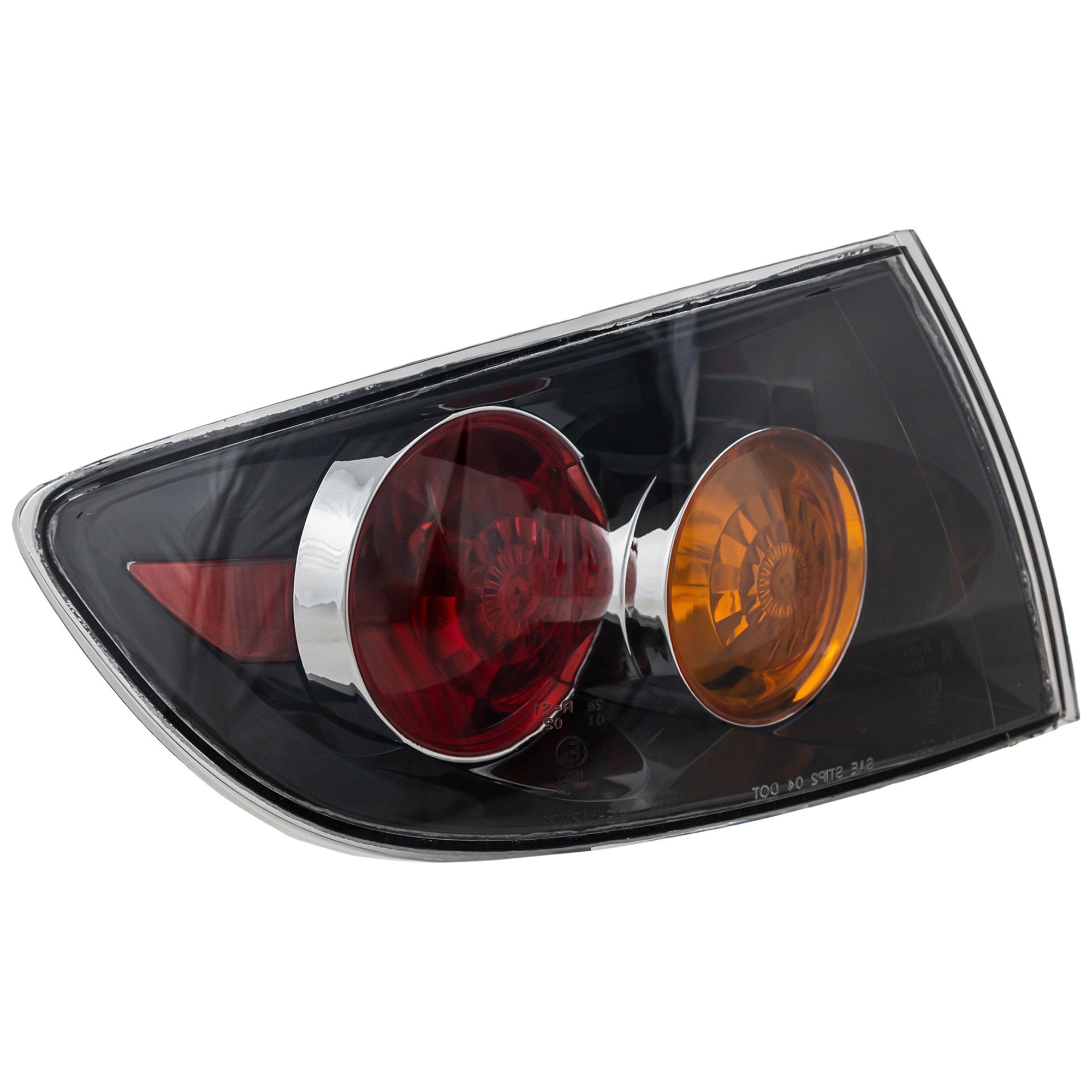 Tail Light Assembly for Mazda 3 Sedan, Sport Type Bumper, 2004-2006, Outer, Left (Driver), Replacement