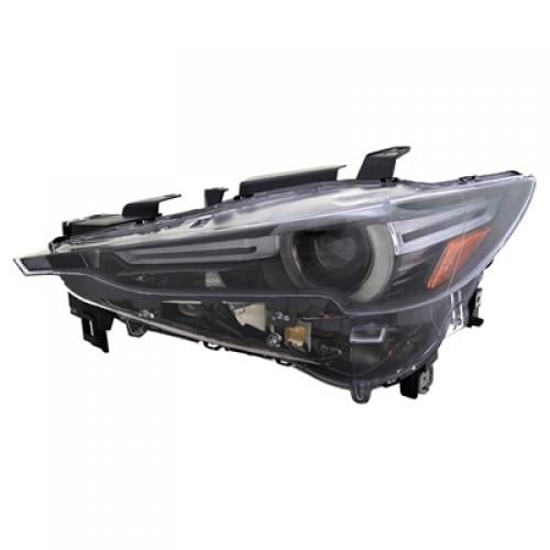 Headlight for Mazda CX-5 2017-2020, Left (Driver) Lens and Housing, Halogen with Adaptive Frontlighting System, up to March 1, 2020 - CAPA-Certified, Replacement
