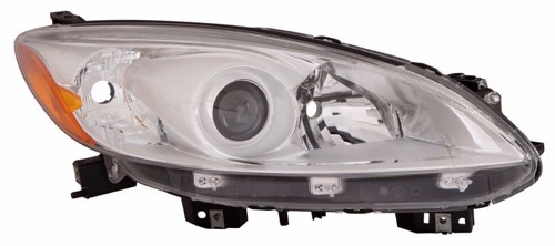 Headlight for Mazda 5 2012-2017 Right (Passenger), Lens and Housing, Halogen - CAPA-Certified, Replacement