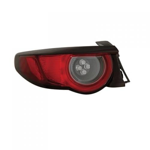 LED Tail Light Assembly for Mazda 3 Hatchback 2019-2021, Outer Left (Driver), without Signature Lighting, CAPA-Certified, Replacement