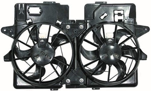 Radiator Cooling Fan Assembly for 2001 - 2004 Ford Escape, 2.0L L4 Automatic Transmission, Dual Fan Assembly,  YL8Z8C607EH, Replacement
