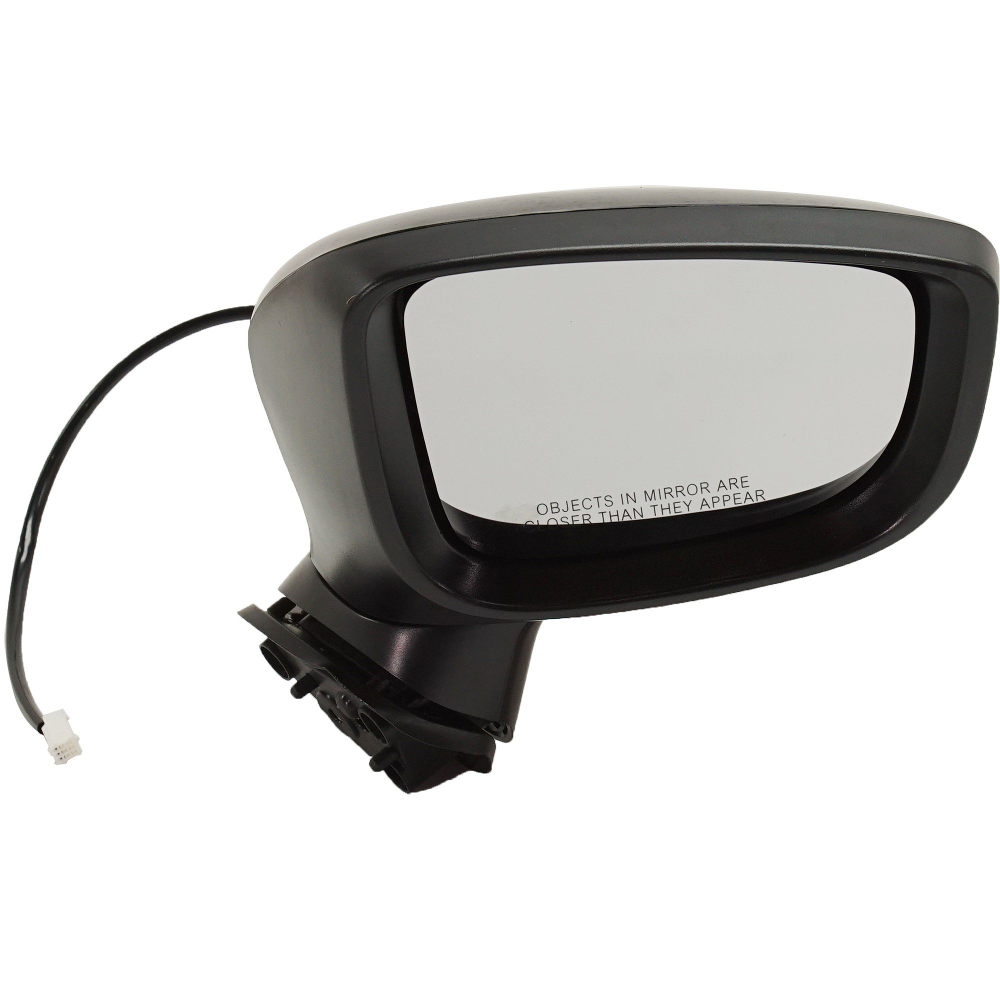 Power Mirror for Mazda 3 2017-2018, Right (Passenger) Side, Manual Folding, Non-Heated, Paintable, without Blind Spot Detection and Signal Light, Replacement, Japan Built Vehicle