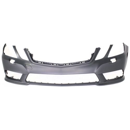 Front Bumper Cover for E-Class 2010-2013, Primed (Ready to Paint), with AMG Package, with Headlight Washer Holes, without Parktronic Holes, Except E63 Model, Sedan/Wagon - CAPA-Certified, Replacement