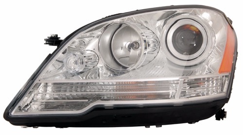 Left (Driver) Headlight Assembly for 2008 - 2011 Mercedes-Benz ML550, Front Replacement Housing, Lens, Cover, 164.172 Body Code, W164, Halogen, Composite,  164820235964