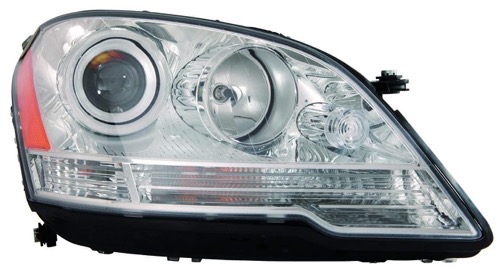 Right (Passenger) Headlight Assembly for 2008 - 2011 Mercedes-Benz ML550, Front Replacement Housing / Lens / Cover, Body Code 164.172, W164, Halogen, Composite,  164820245964