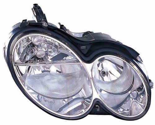 Headlight Assembly for Mercedes-Benz CLK-Class 2003-2006, Right (Passenger), Halogen, Valid Till 3-31-2006, CAPA-Certified, Replacement