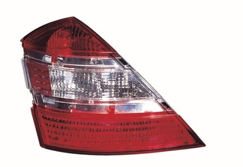 Left (Driver) Tail Light Assembly for 2007 - 2009 Mercedes-Benz S550, Rear Replacement Tail Light Lens Cover,  221820036664, Replacement