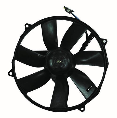 Radiator Cooling Fan Assembly for 1992 - 1999 Mercedes-Benz 300SE, 4 Door Sedan, Right (Passenger) Side, Auxiliary Fan & Motor, without Shroud,  0015000593, Replacement