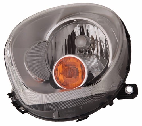 Headlight Assembly for Mini Cooper Countryman 2011-2016, Left (Driver), Halogen with Yellow Turn Signal Light, CAPA-Certified - Replacement