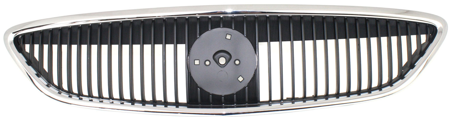 Grille for 2000-2003 Sable, Plastic Construction with Chrome Shell and Painted Black Insert, Replacement