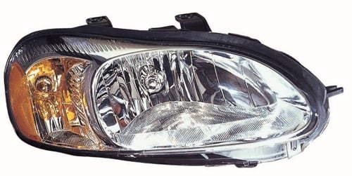 Right (Passenger) Headlight Assembly for 2001 - 2002 Dodge Stratus, Front Replacement Housing/Lens/Cover, Composite, 2 Door Coupe,  MR566306, Replacement