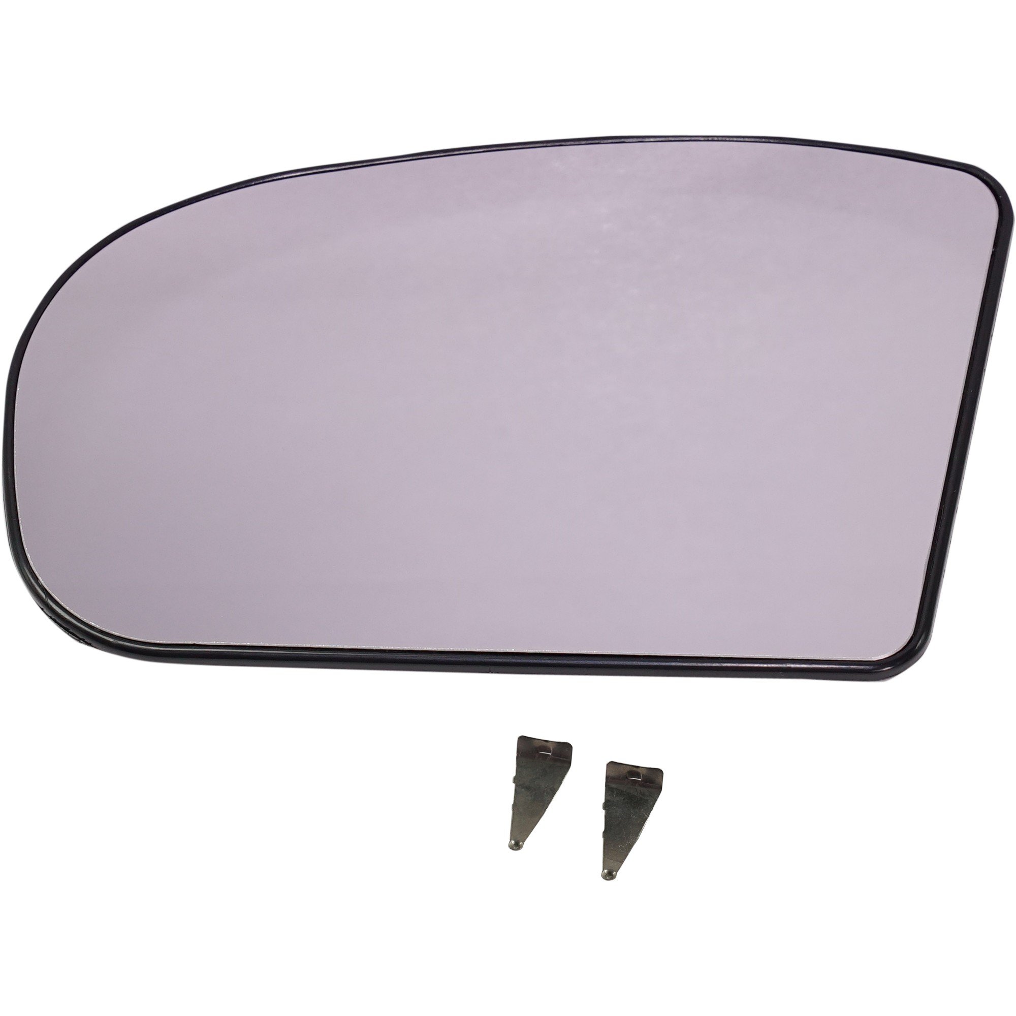 Heated Mirror Glass for Mercedes Benz C-Class 2001-2007, E-Class 2003-2006, Left (Driver), with Backing Plate, without Auto Dimming, Replacement, (E-Class Sedan/Wagon)