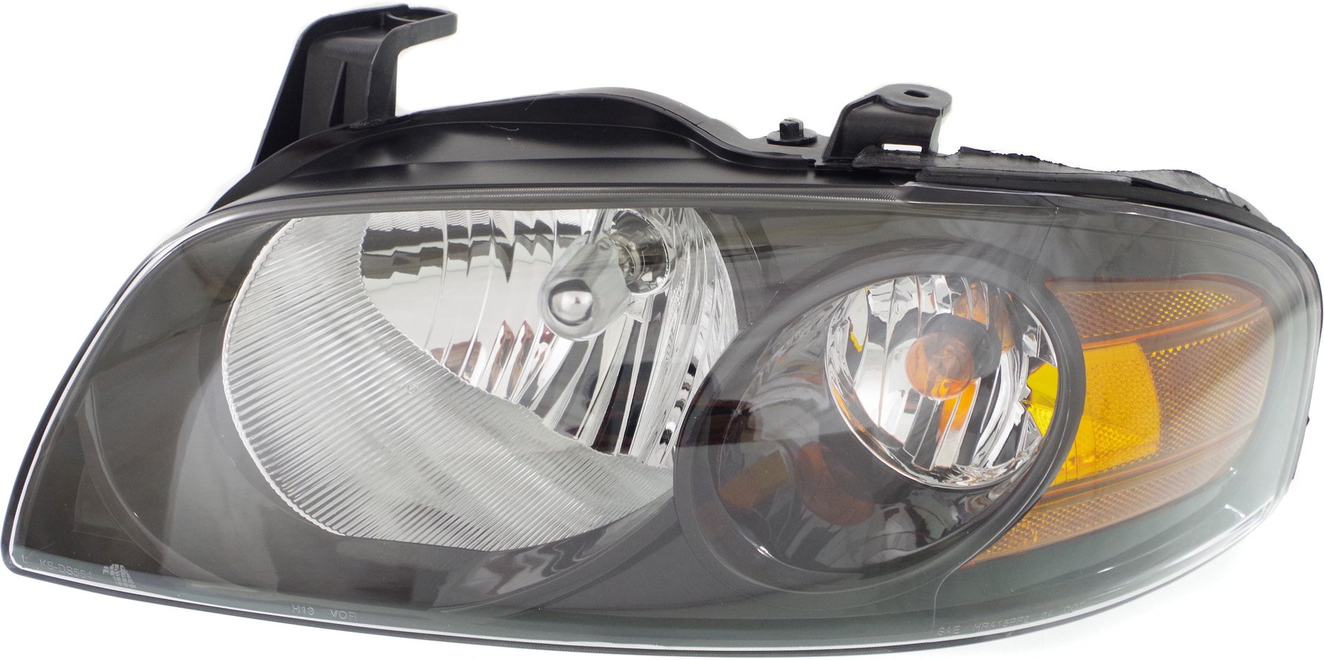 Headlight Assembly for 2004-2006 Nissan Sentra, Left (Driver), Halogen, Black Interior, SE-R/SE-R Spec V Models, Replacement