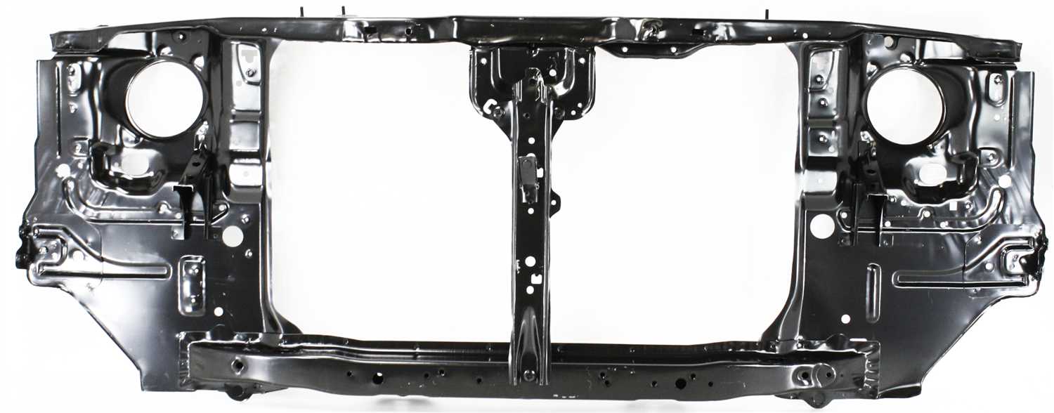 Radiator Support Assembly for Nissan Frontier 2003-2004, Black Steel, Replacement